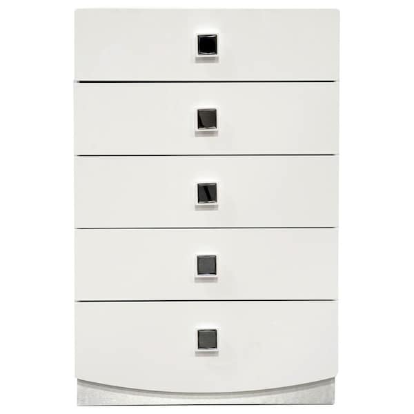Kd Gabinetes France White Modern 5 Drawer Bedroom Chest KD2815735 - main